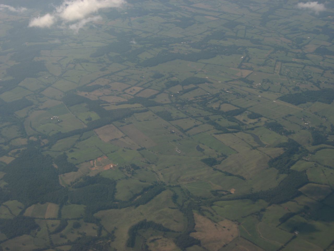 U.S. Route 50 winding through the rolling horse-country pastures of western Loudoun County, Virginia